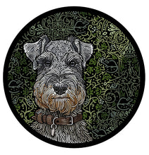Load image into Gallery viewer, Doggieology Art - Schnauzer with pattern
