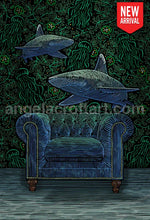 Load image into Gallery viewer, Angela Croft Art - Dark And Sharky Giclée
