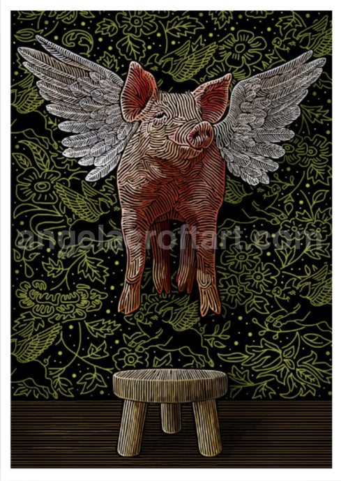 Angela Croft Art Pigasus A3 + 329 x 483mm Giclée