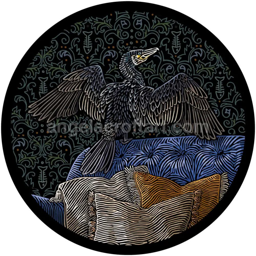 Angela Croft Art - Shag On The Sofa 190Mm Diameter Giclée