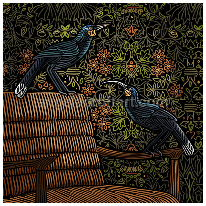 Angela Croft Art - Two Huia Giclée
