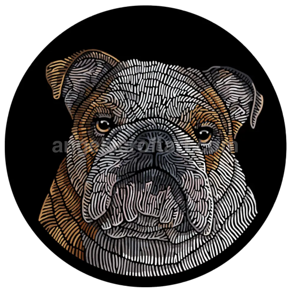 Doggieology Art - British Bulldog 190Mm Diameter Giclée