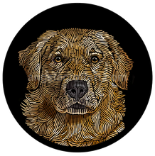 Load image into Gallery viewer, Doggieology Art - Golden Retriever 190Mm Diameter Giclée
