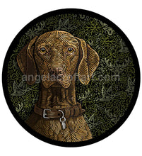 Load image into Gallery viewer, Doggieology Art - Vizsla With Pattern 190Mm Diameter
