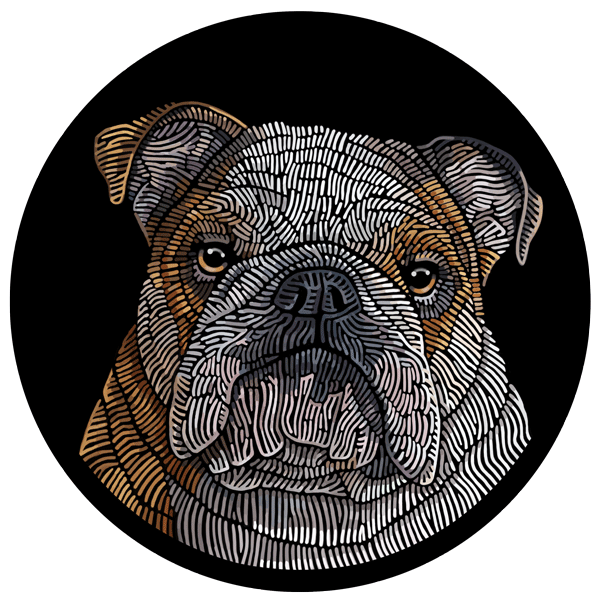 Doggieology Art - British Bulldog