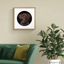 Load image into Gallery viewer, Doggieology Art Ltd Chocolate Lab in a room set

