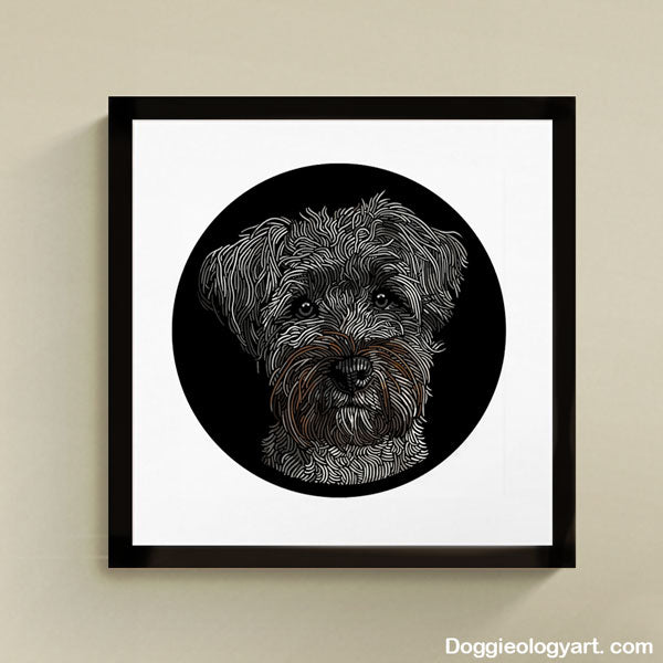 Doggieology Art Commission - Poppie framed